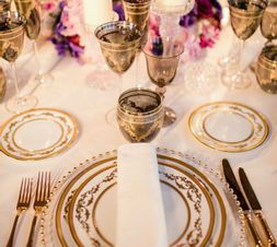 Atawa location vaisselle dorée pour mariage et événement entreprise