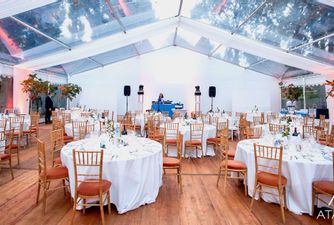September wedding in a tent